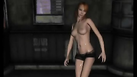 3d virtual stripper gets naked on stage