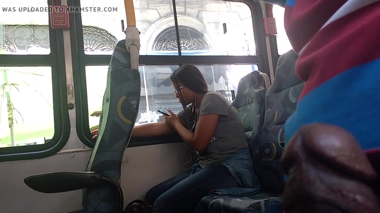 Dick flash in bus