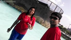 We and wife at water park