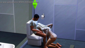 Blowjob in the bathroom - The Sims 4
