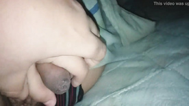 Incest handjob with father and daughter stroking the crown's cock