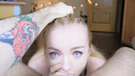 The hottest white girl in the sexy world pounding her cock really hard