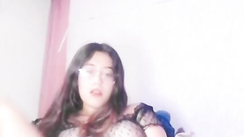 Naughty young girl masturbating on webcam