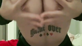 Hot BTS fan showing her hard tits