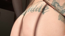 Thaiz Suicide naked, tattooed hottie showing off her body