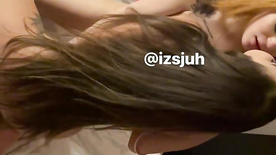 Izsjuh and Mari Avila doing a lesbian whoring in the motel bed
