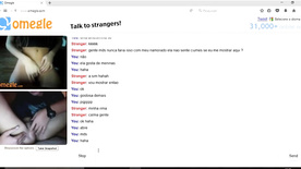 Couple doing whoring in the omegle while a little whore masturbates