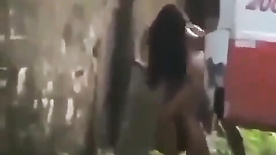 Carnival Flagra of drunk young girl fucking on the street
