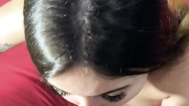PAngelicais pagando um boquete molhado na pica do seu macho