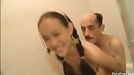 Asian fucking with an old man