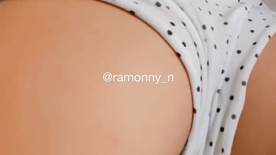 Nathália Ramonny with shorts up her ass showing the band of her pussy