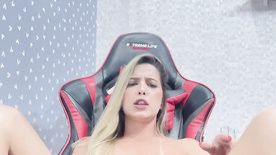 Claudinha Hot naked jerking off in her gamer chair