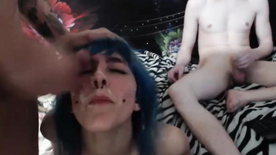 Emo teleskovnikolai.ru get double facial after hard anal and pussy pounding