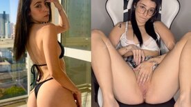 Onlyfans of Angel Kwy naked sticking her fingers in her wet pussy
