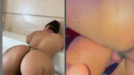 Naked Mini Girl fucking on all fours with a hot guy in a motel