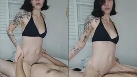 Naked Ivana Kawakami licks herself on the cock in a hot blowjob