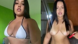 Beatriz Vitória nua tomando banho e se masturbando na putaria deliciosa