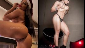Monique Bertolini pelada na praia e exibindo a sua xoxota gostosa