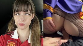 Soogsx young girl in cheerleader outfit sitting on cock