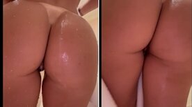 Bruna Luccas shows her big, juicy ass in the bathroom in this porn