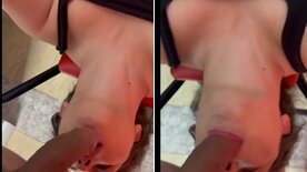 Mc Mayara mamando excitada com garganta profunda o pau enorme