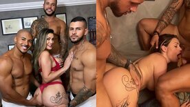 Andressa Urach with three males with the right to double penetration