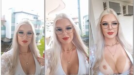 Liana pelada mostrando os peitos grandes de silicone