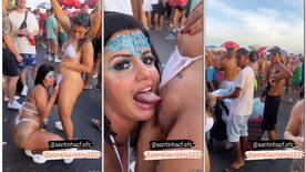 Carnival porn hot girls sucking each other on the street