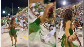 Tapa sexo caiu e Paola Oliveira sambou com a buceta de fora