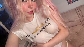 Belle Delphine wetting her transparent t-shirt this emo will drive you crazy with excitement