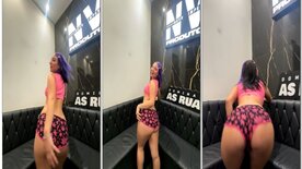 Belle Belinha marijuana shorts up her ass