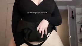 Fat young girl with a hot body naked putting her fingers in her vagina