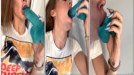Samanthafit garganta profunda com consolo grande
