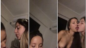 Amateur double blowjob from the slutty girls