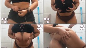 Hot fat girl on the net sending nudes flashing her ass
