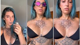 Camilla Leotta se exibindo fazendo carinha de puta safada