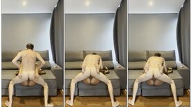 Casalhandsomevip skinny husband fucking hard on the sofa