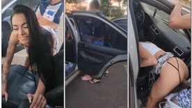 Cuckold sharing his wife with a stranger on the street