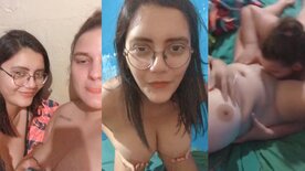 Hot lesbian friends make out in a live stream