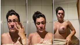 Amanda Smell getting ready with her tits out