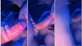 Maria Leite paying blowjob on the big cock