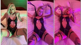 Liana safada vestida com roupa de masoquista