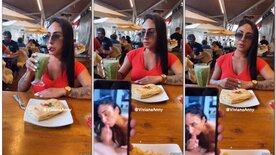 Viviana Anny blowjob video while in the restaurant