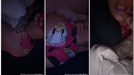 Ianka Reis se exibindo de pijaminha bem safada