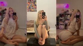 White girl masturbating her pretty little pussy in various ways
