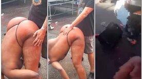Black ass wanting to fuck her boyfriend in public