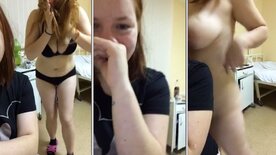 Girlfriends showing off naked on live streaming