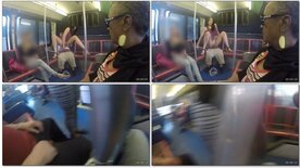 Amateur footage of a couple having sex in the subway