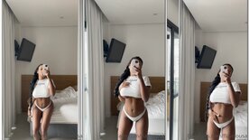 Hot Flaviane Souza in white panties