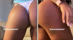 Amy Santos with white panties up her ass